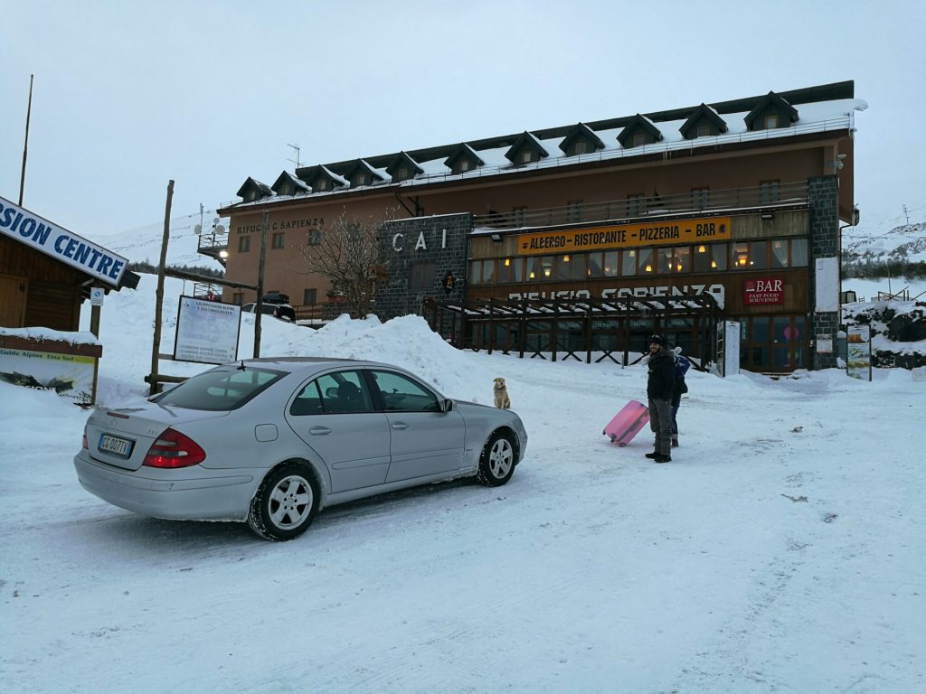 Ski season on Mount Etna